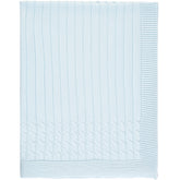 EMILE ET ROSE Gino An absolute essential for newborn babies, is this blue knitted baby blanket.